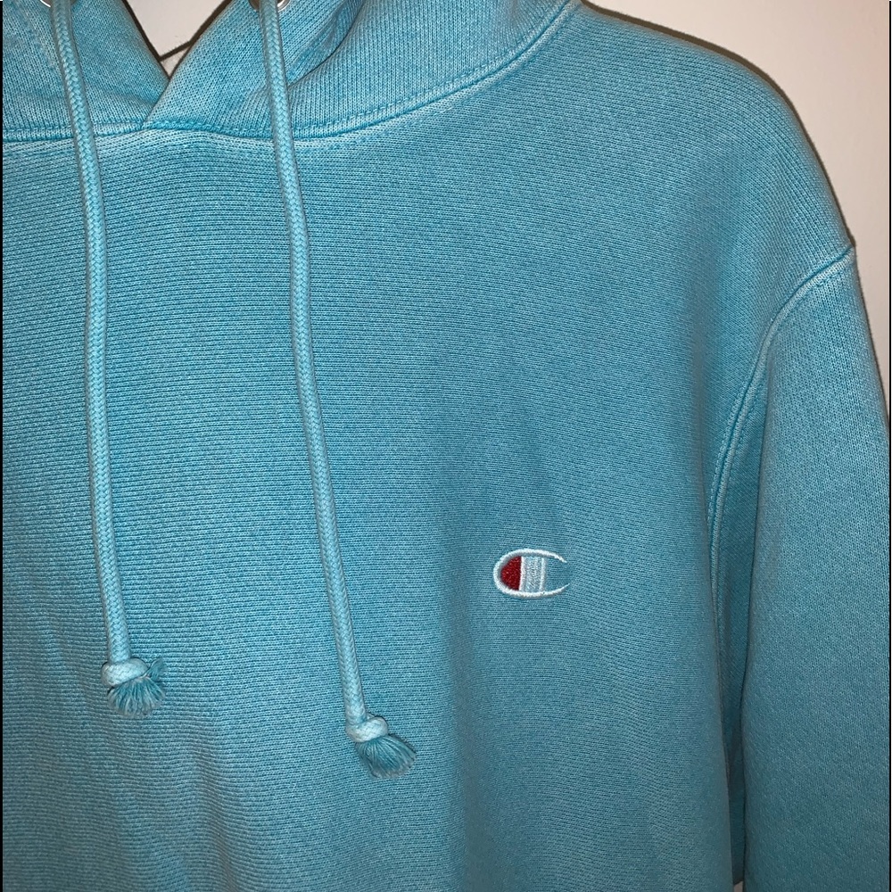 Champion reverse weave blue hoodie